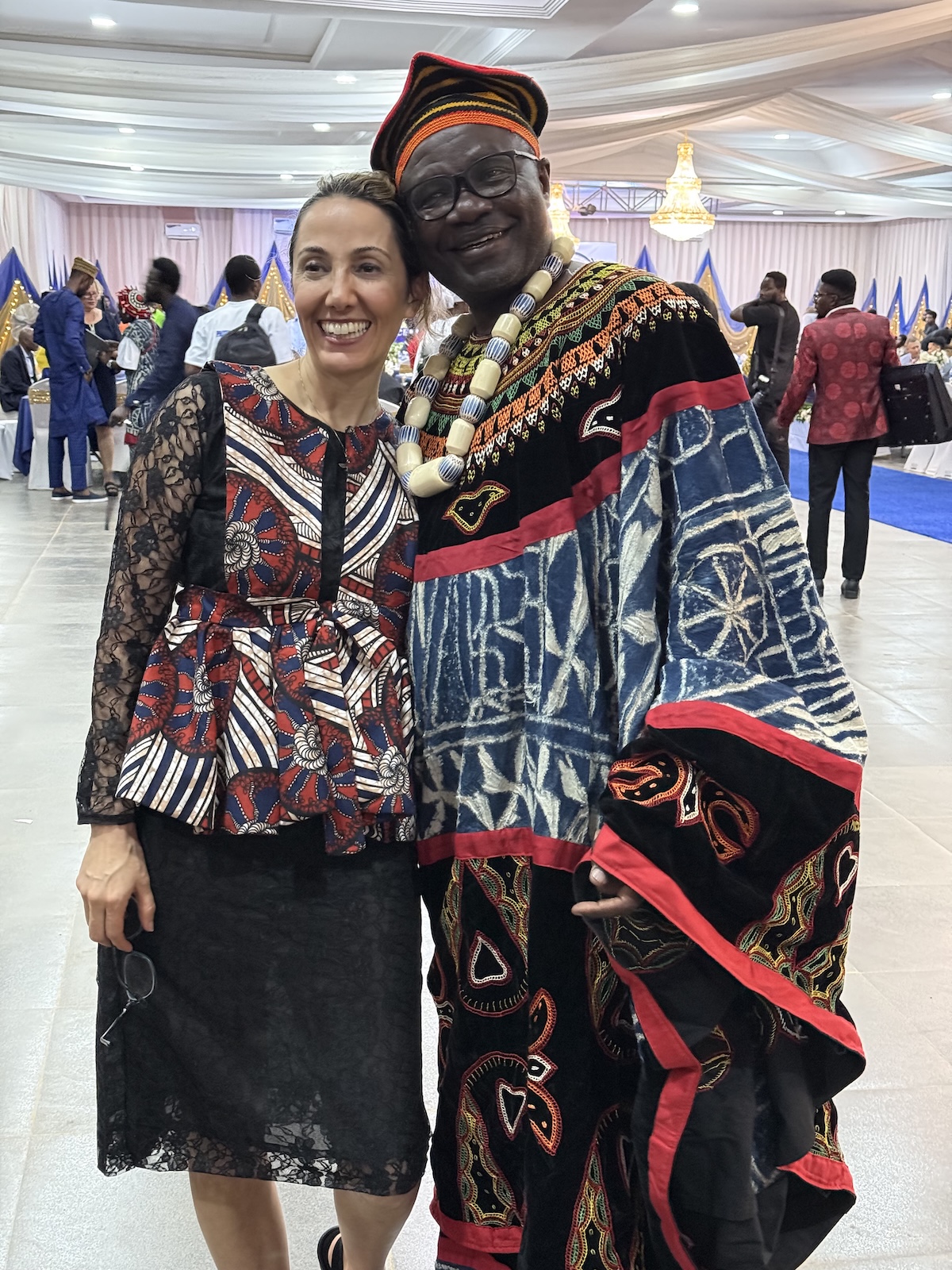 Our collaborators Pardis and Christian with their arms around each other’s shoulders.